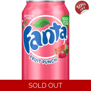 Fanta Fruit Punch Soda 355ml Can - American Soft Drink